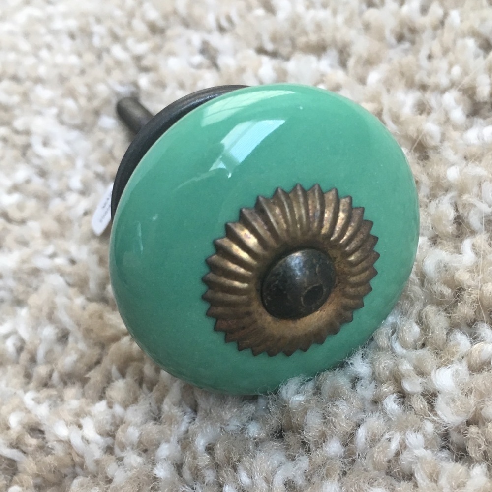 Anthro Aqua Drawer Knob